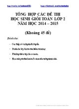 Tổng hợp các đề thi học sinh giỏi môn Toán Lớp 2 - Năm học 2014-2015